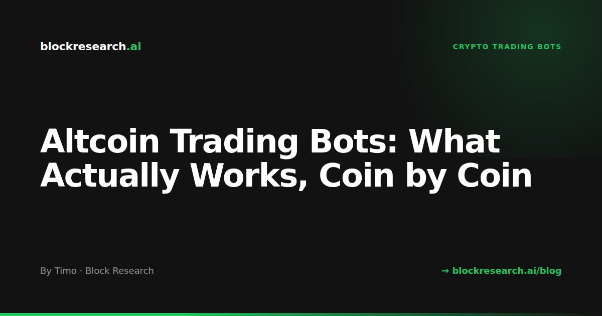 Altcoin Trading Bots: What Actually Works, Coin by Coin