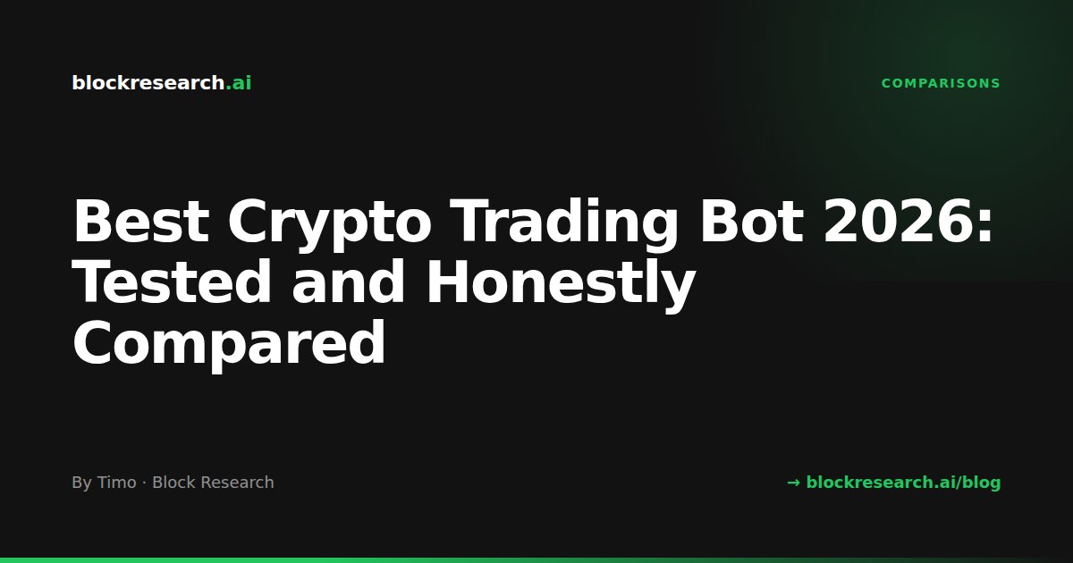 Best Crypto Trading Bot 2026: Tested and Honestly Compared