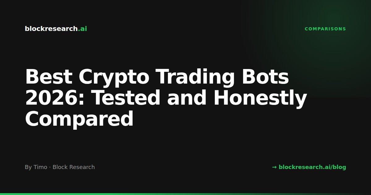 Best Crypto Trading Bots 2026: Tested and Honestly Compared