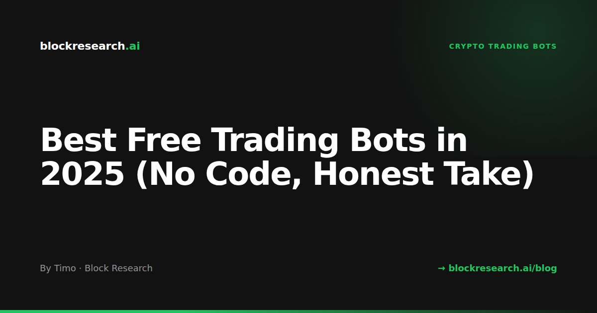 Best Free Trading Bots in 2025 (No Code, Honest Take)