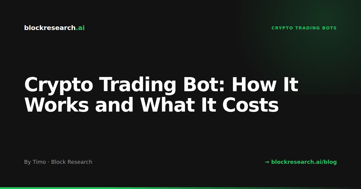 Crypto Trading Bot: How It Works and What It Costs