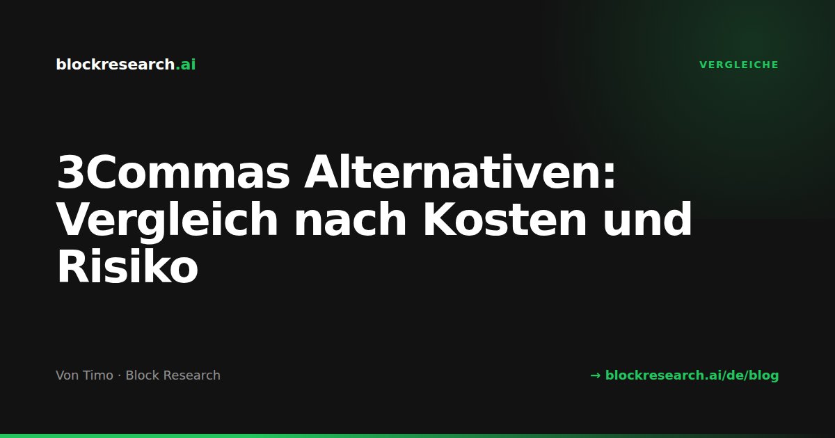 3Commas Alternativen: Vergleich nach Kosten und Risiko