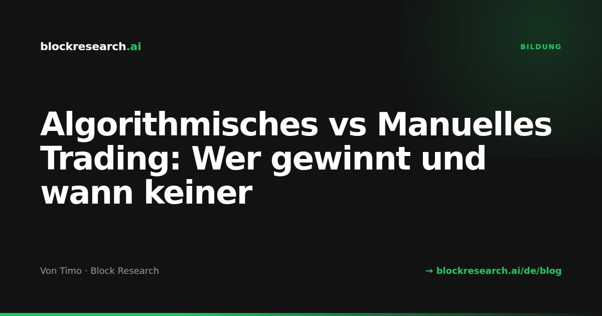 Algorithmisches vs Manuelles Trading: Wer gewinnt und wann keiner