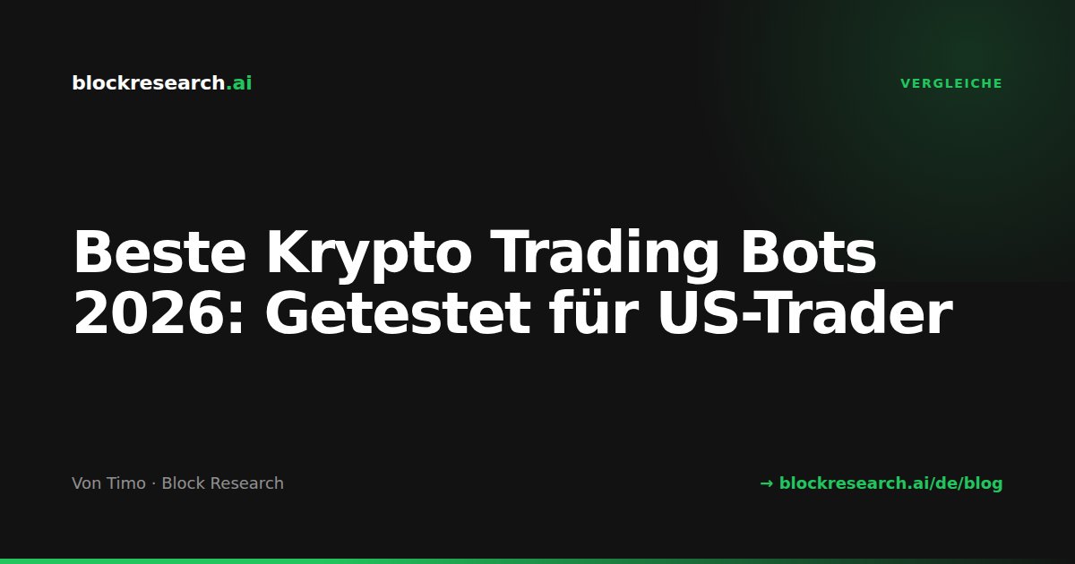 Beste Krypto Trading Bots 2026: Getestet für US-Trader