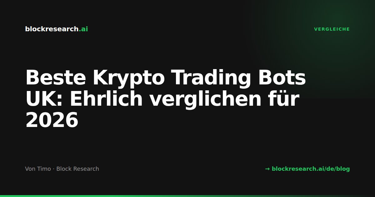 Beste Krypto Trading Bots UK: Ehrlich verglichen für 2026