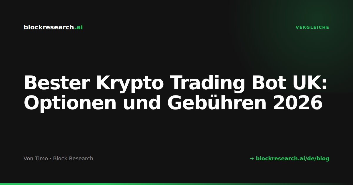 Bester Krypto Trading Bot UK: Optionen und Gebühren 2026