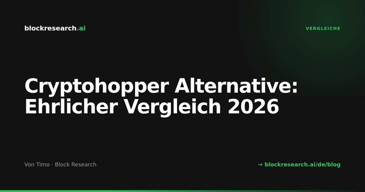 Cryptohopper Alternative: Ehrlicher Vergleich 2026