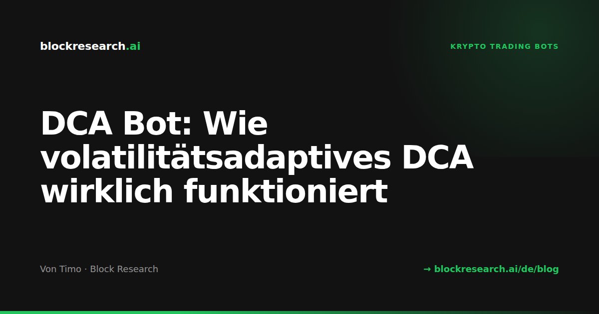 DCA Bot: Wie volatilitätsadaptives DCA wirklich funktioniert