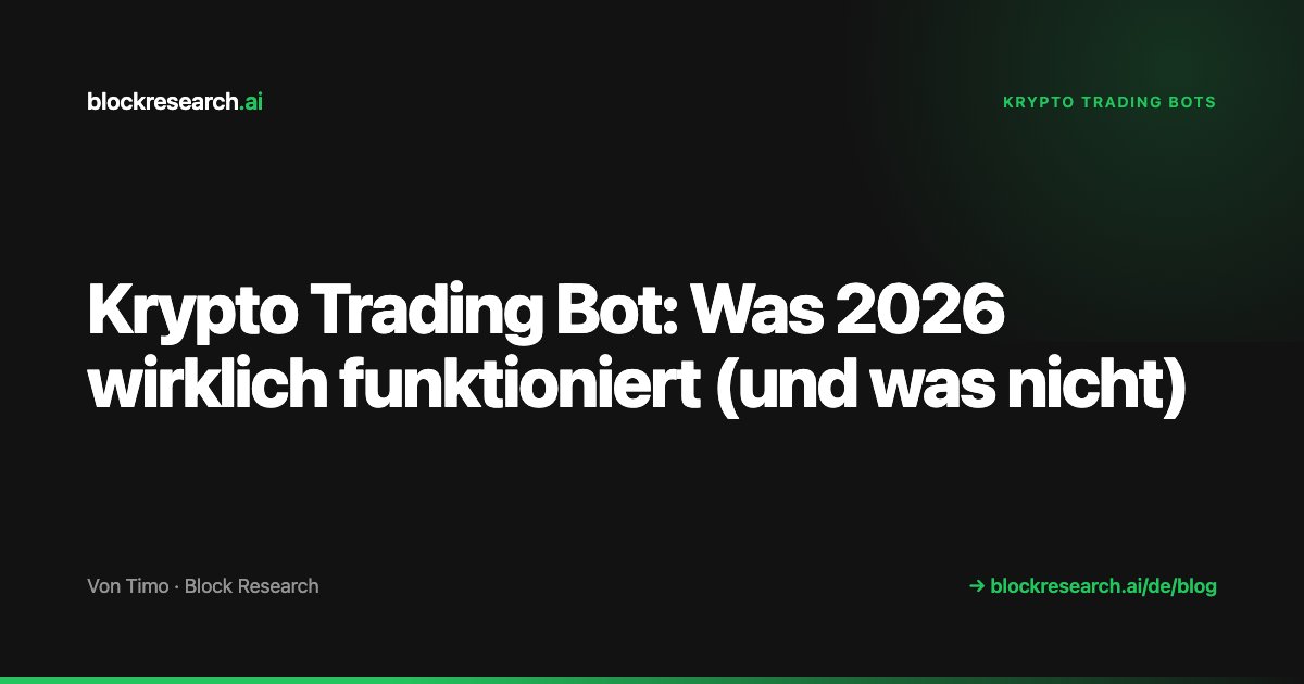 Krypto Trading Bot: Was 2026 wirklich funktioniert (und was nicht)