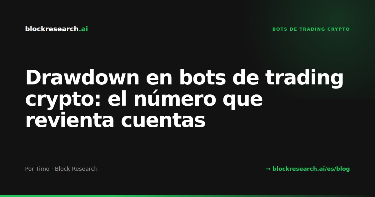 Drawdown en bots de trading crypto: el número que revienta cuentas