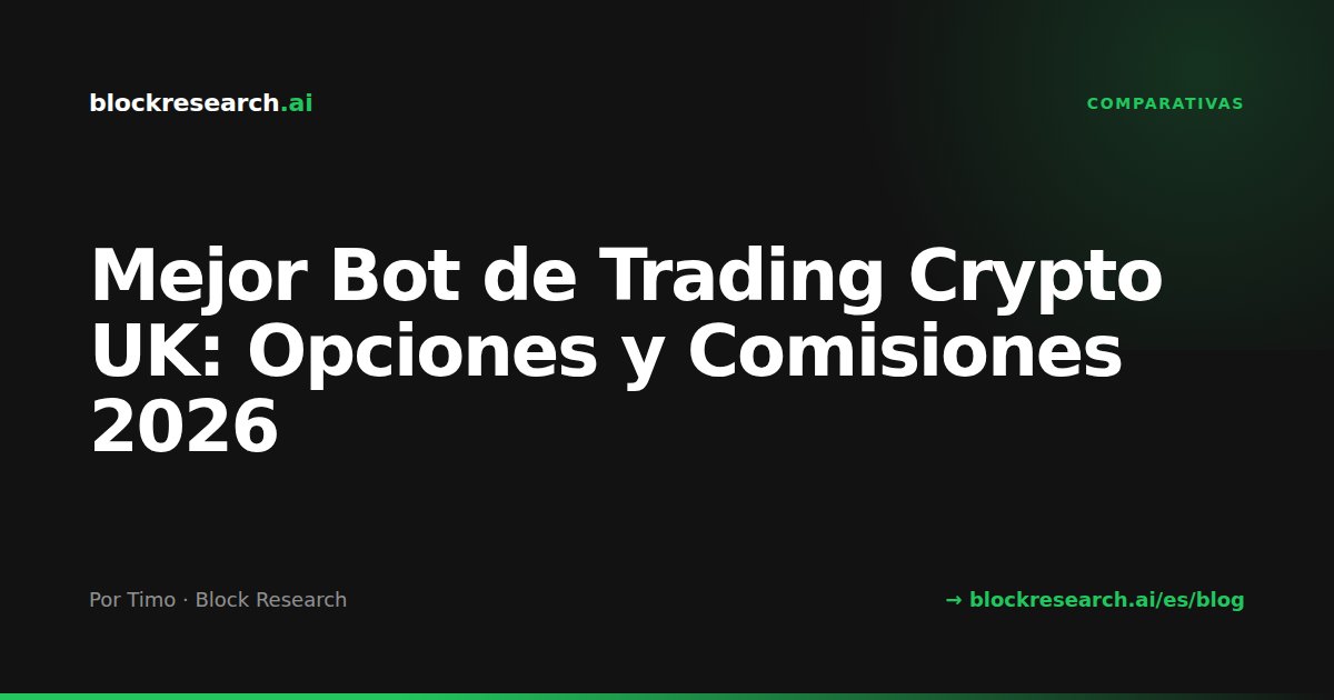 Mejor Bot de Trading Crypto UK: Opciones y Comisiones 2026