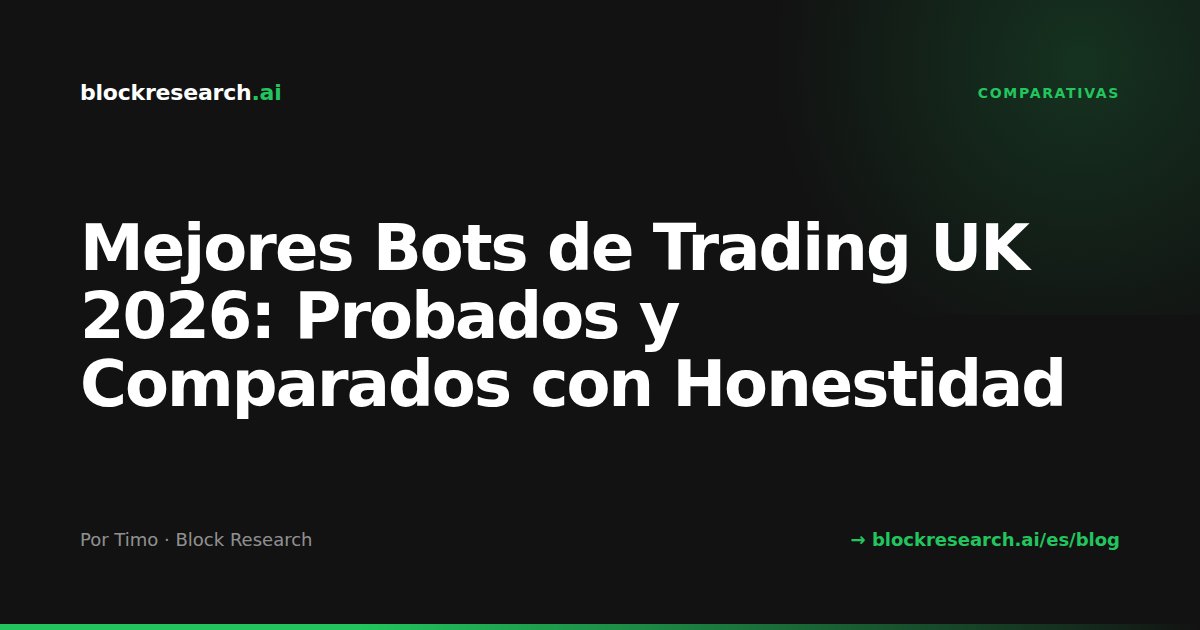Mejores Bots de Trading UK 2026: Probados y Comparados con Honestidad