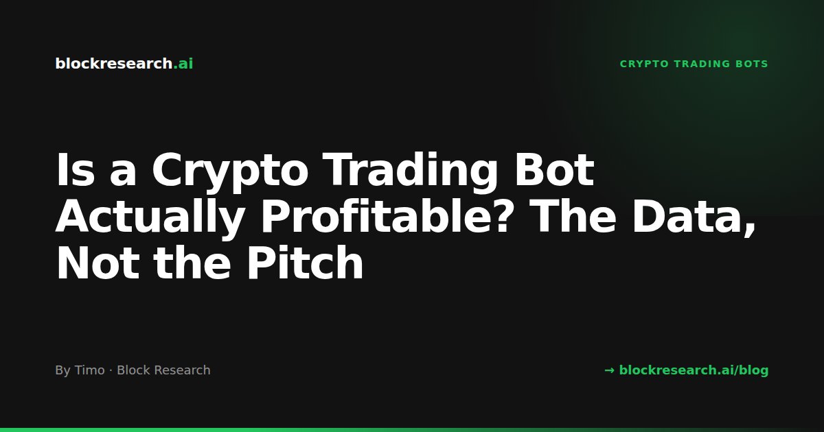 Is a Crypto Trading Bot Actually Profitable? The Data, Not the Pitch