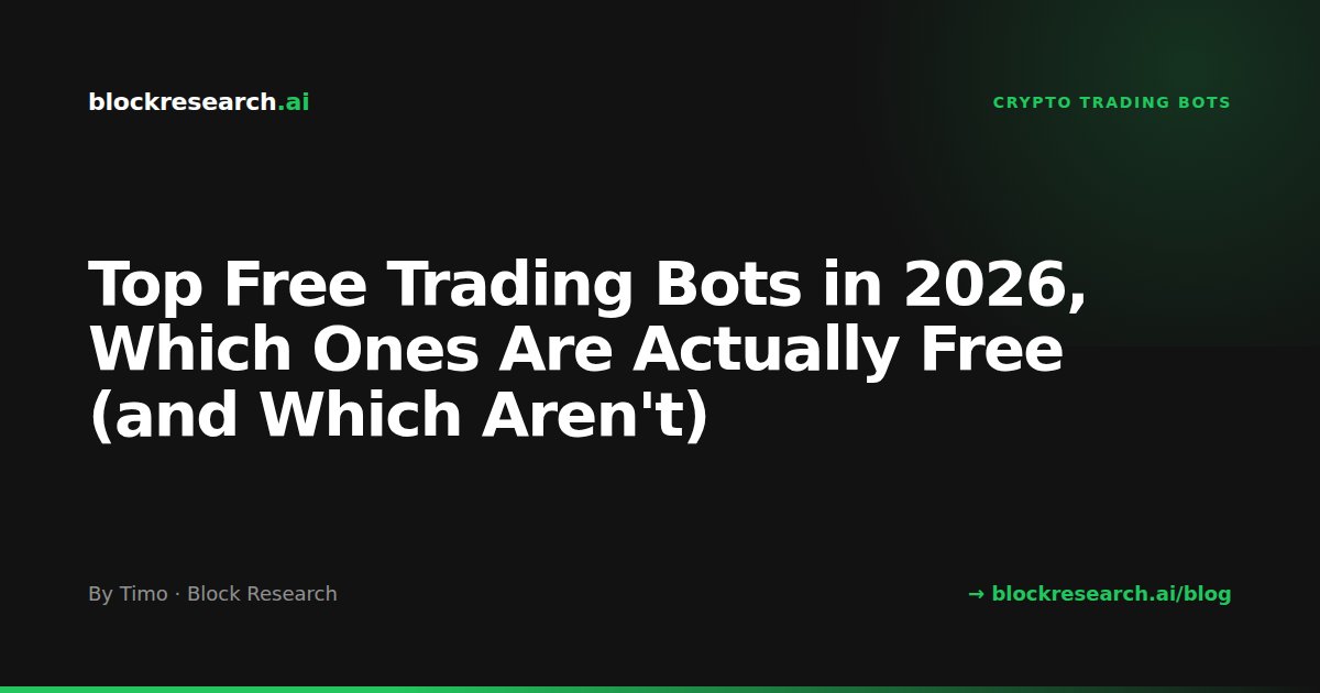 Top Free Trading Bots in 2026, Which Ones Are Actually Free (and Which Aren't)