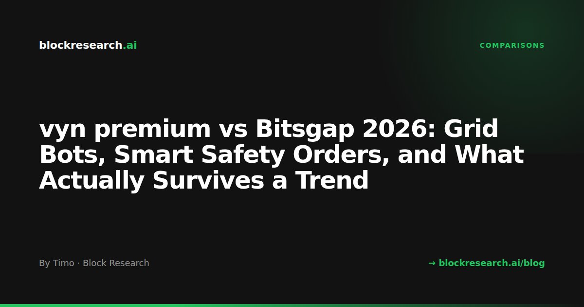 vyn premium vs Bitsgap 2026: Grid Bots, Smart Safety Orders, and What Actually Survives a Trend
